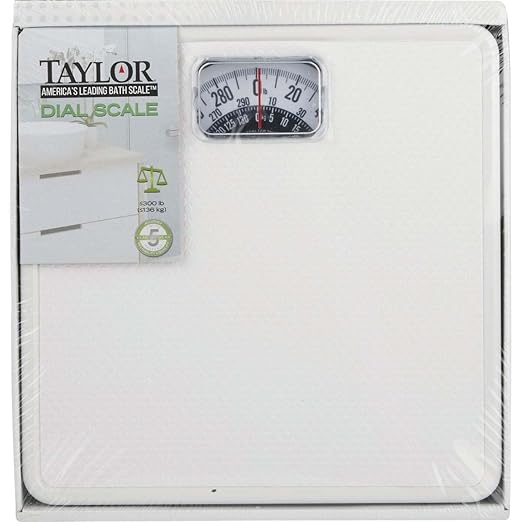 Taylor Precision Products White Square Mechanical Bath Scale