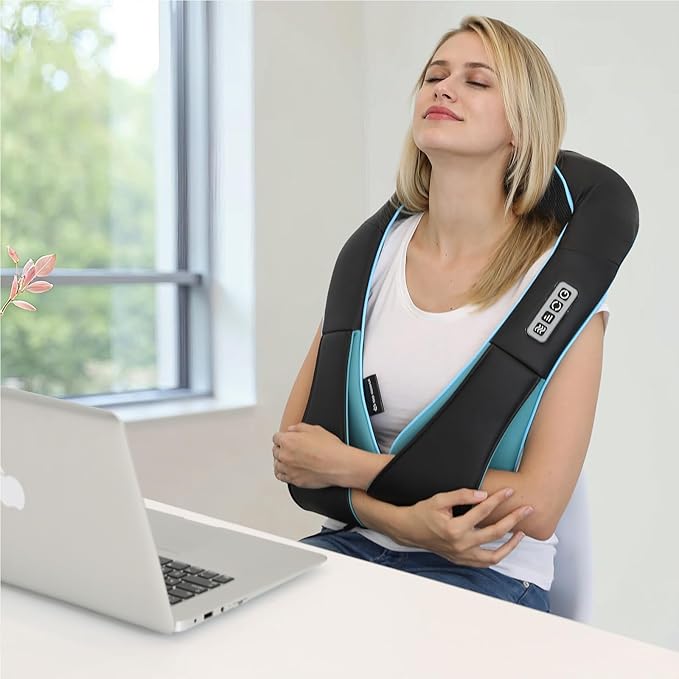 Mo Cuishle Shiatsu Neck Massager for Pain Relief – Deep Kneading Back Shoulder Massage with Heat – Ideal for Valentine’s Day Christmas Mother's Day Father's Day Gifts for Men Women Mom Dad Her Him