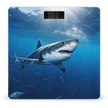 Ocean Sea Animal Shark Weight ScaleClear LED Display Bathroom Digital Weighing ScaleTempered Glass Digital Bathroom Scale for Body Weight Capacity Up to 400 Lbs