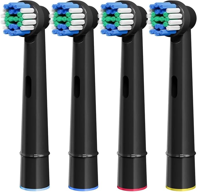 Replacement Toothbrush HeadsCompatible For Oral B Compatible For Braun Electric Toothbrushes Brush Head Refills 1000 1500 3000 7000 7500 8000(White-4 Pcs)
