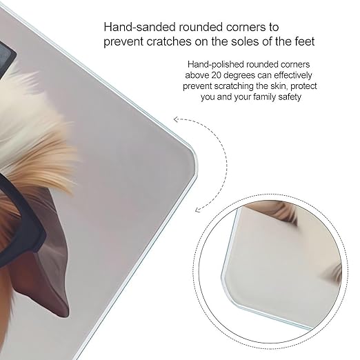 Digital Bathroom Scale for Body Weight Scale with Bright LCD Display High Accuracy Step-On Technology Auto On/Off Guinea Pig Digital Scales 400 Lbs /180kg
