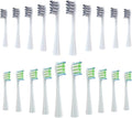 Brush Head ReplacementCompatible for Oclean Electric Toothbrush Soft Bristle X/X PRO/ Z1 Brushes Replaceable Fit(10 Grey 10 White)