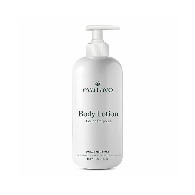 Eva+Avo Body Lotion + Body Wash Duo with Avocado Hydrating and Nourishing Treatment for Dry Dehydrated or Sensitive Skin Moisture-Rich and Restorative Solution for Soft Smooth and Radiant Skin