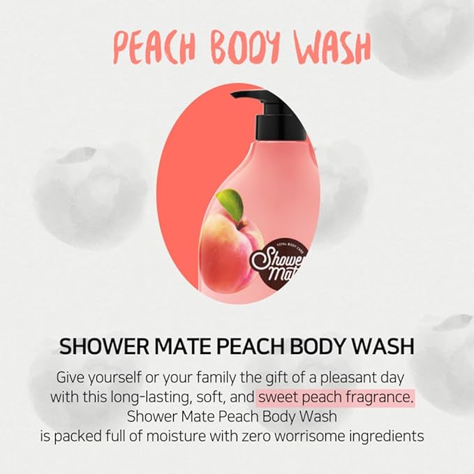 Natural Body Wash 42.3 fl oz 1.2 kg (Peach)