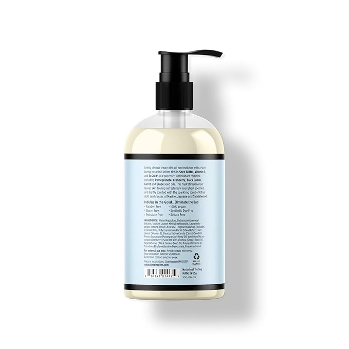 Natural Inspirations Sea Salt Citrus Moisturizing Hand + Face Wash 12oz