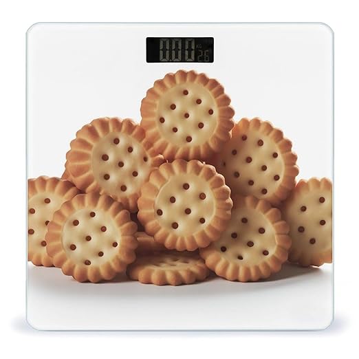 Food Chip Biscuits Scale for Body Weight Digital Bathroom Scale Toughened Glass High Precision Scales for Body Weight with Large LCD Backlight Display Weight Scales