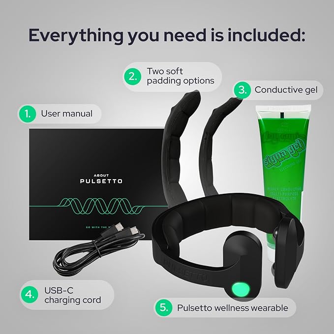 Pulsetto FIT Wellness Wearable with Vagus Nerve Support – Patented Neuro Technology for Relaxation Stress Balance Focus and Restful Sleep