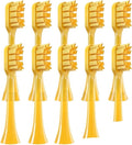 10 Pieces of Toothbrush Heads Compatible with APIYOO G7/P7/Y8/T9/T10/T6S/T7S/A7/SUP/MOLE Replacement Brush with Soft Bristles(10PCS Yellow)