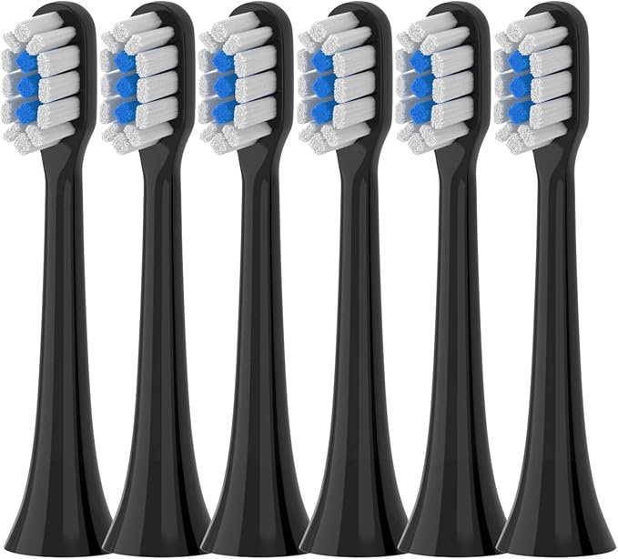 12PCS Replacement Brush HeadsCompatible for Xiaomi Mijia T301 T302 T501 /501CSonic Electric Toothbrush Head(T301-302-WH6BK6)