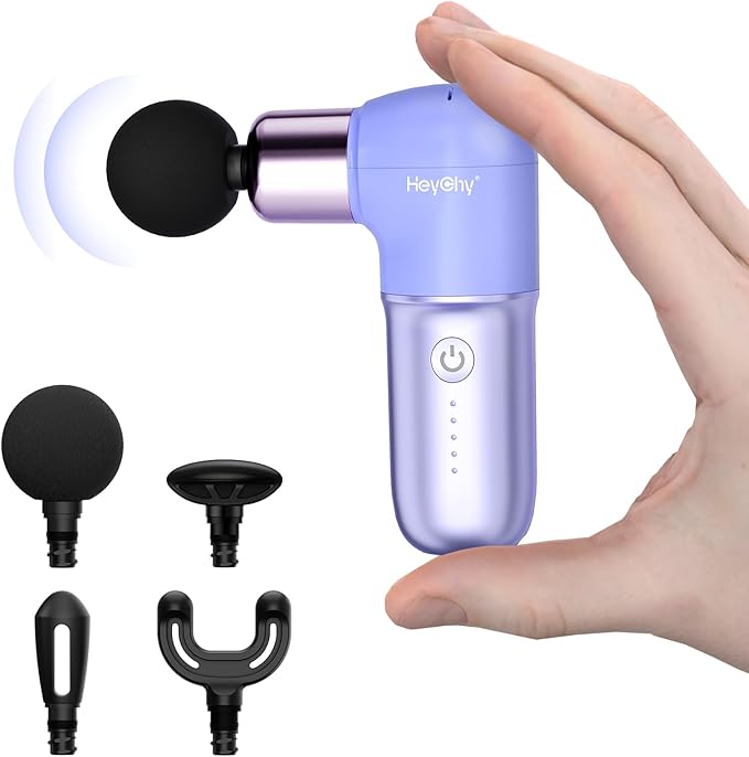 Super Mini Massage Gun Deep Tissues Percussion Muscle Massager Compact Sports Travel Massage Gun Portable Massager Gun for her him Purple