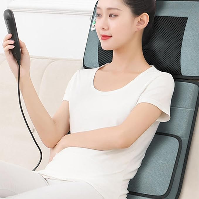 Full Body Massage Mat with Heat | 3D Lumbar Traction &amp Relaxation | Shiatsus Neck Massager with Massage Points | Electric Massage Pad with Timer | Body Stretching &amp Circulation fit 1.4 m-9.m