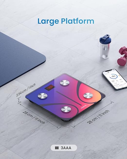 RENPHO Smart Scale for Body Weight FSA&ampHSA Eligible Digital Bathroom Scale BMI Weighing Bluetooth Body Fat Scale Body Composition Monitor Health Analyzer with Smartphone App