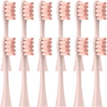 12PCS Replacement Brush HeadsCompatibility for Oclean X/X PRO/ Z1/ F1/ One/Air 2 /SE Toothbrush(12pcs Pink)
