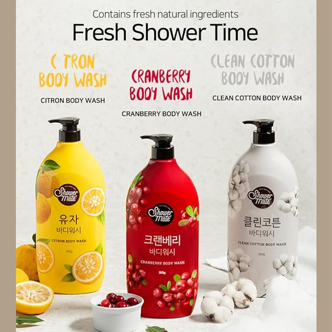 Natural Body Wash 42.3 fl oz 1.2 kg (Clean Cotton)