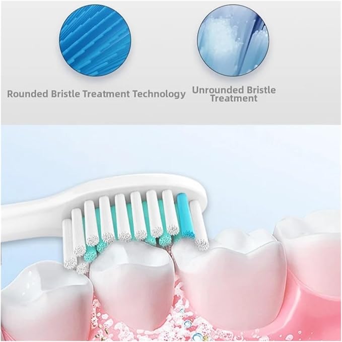 16 Pcs Toothbrush Replacement Heads Compatible for HX3/HX6/HX9 Series Soft-Bristle Tooth Brush Head(16pcs White)