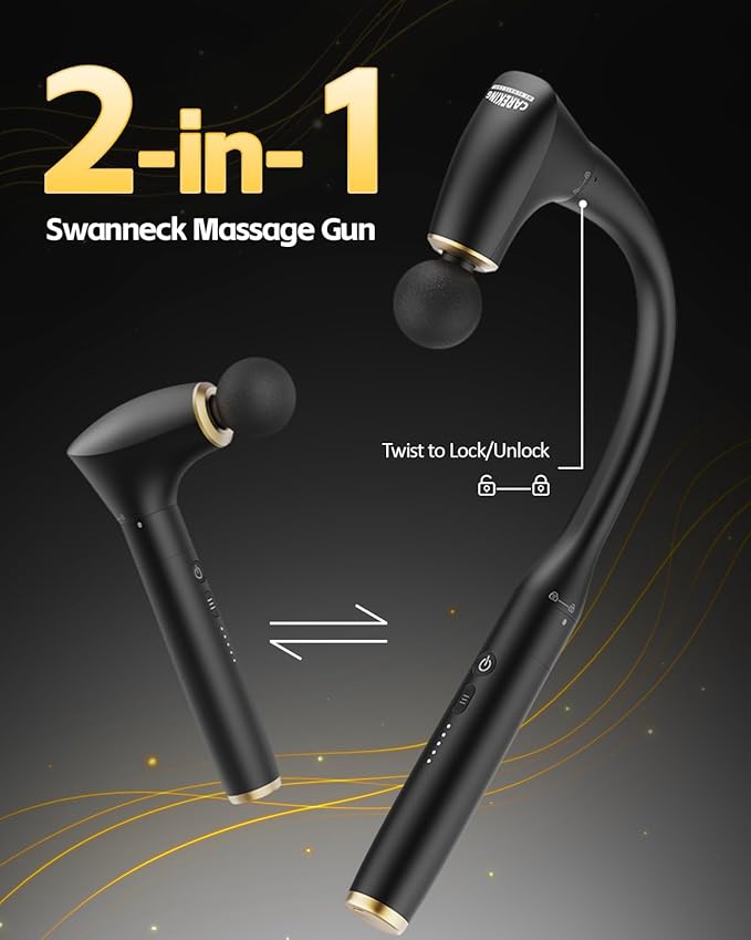 Massage Gun with Extension Handle &amp Cellulite Massager Lymphatic Drainage Massager