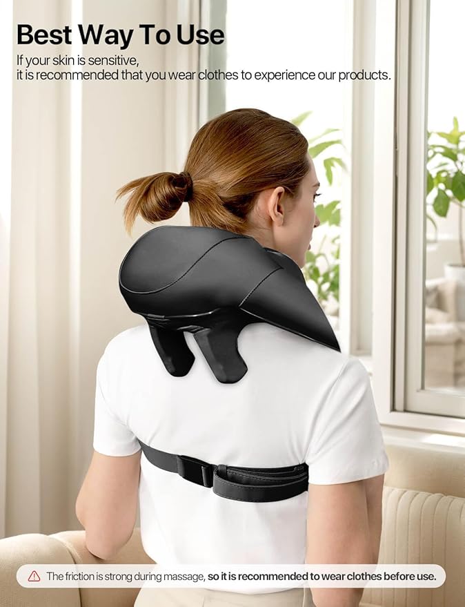 Cordless Shiatsu Neck and Back Massager with Heat 2500mAh Rechargeable Electric Deep Tissue 3D Kneading Massage Pillow for Shoulder Leg Body Muscle Pain Relief Gifts for Dad Mom Friends