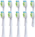 10PCS Replacement Toothbrush HeadsCompatible for DOXO D5/D5Z/D8X/D8Z/D9/D10 Soft(10PCS White)