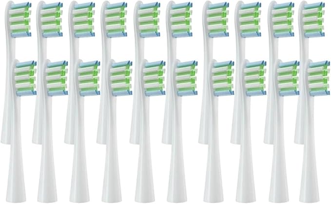 20PCS Replacement Brush Heads Compatible for Flow/X PRO Elite/X/One/Z1/F1Electric Toothbrush(20 pcs White)
