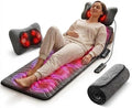 Powermat Full Body Massage Mat with Heat - Shiatsu Back Massager Pad for Bed Chair &amp Recliner - Electric Vibrating Heating Pad - Whole Body Massager Mat for Pain Relief - Massage Mattress by Powe
