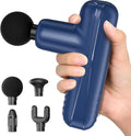 Mini Massage Gun Powerful Handheld Muscle Massager for Muscle Relaxation Deep Tissue Percussion Small Massage Gun Travel Massager with 4 Massage Heads Silent Brushless Motor Blue