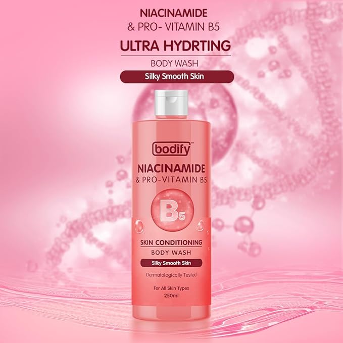 Niacinamide &amp Pro-Vitamin B5 Skin Conditioning Body Wash 250 Ml | Silky Smooth Skin | Paraben Free | All Skin Types