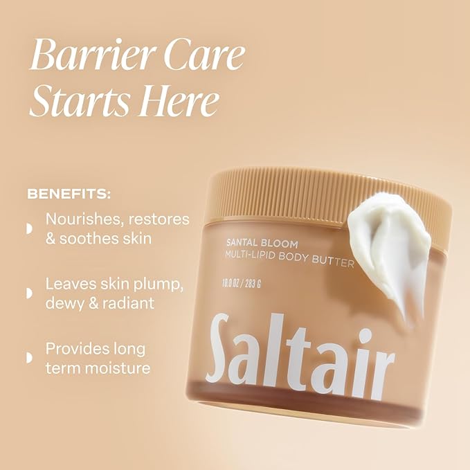 Saltair Luxury Skin Care Bundle – Black Tide Body Wash 2-Pack &amp Santal Bloom Multi-Lipid Body Butter 10oz | Moisturizing Shower Gel &amp Deep Hydrating Body Cream