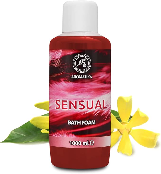 Bath Foam Sensual - 34 Fl Oz (1000ml) - Body Care - Good Sleep - Beauty - Bathing - Body Care - Wellness - Relax - Aromatherapy - Spa - Bubble Baths