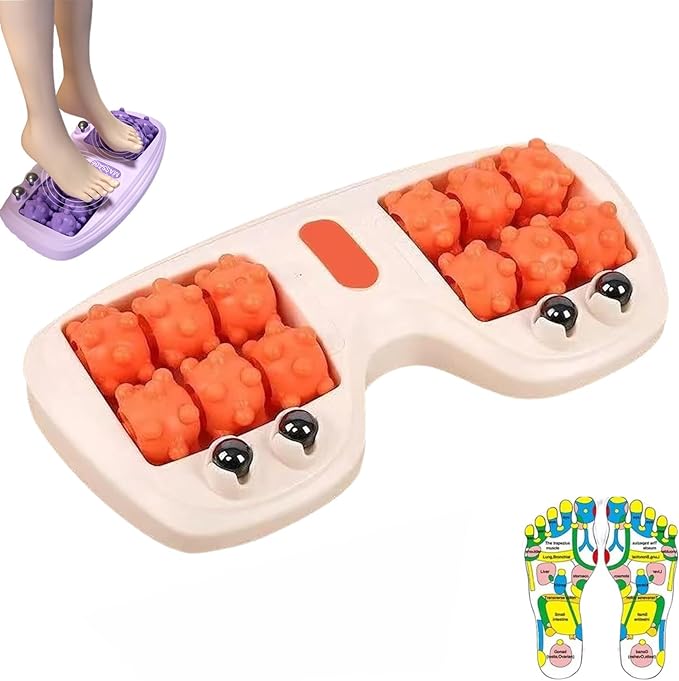 Foot Massager Roller for Plantar Fasciitis Relief Dual Foot Massage Roller for Plantar Fasciitis Relief Feet Massager Portable Reflexology Massager for Stress Relief &amp Improved Circulation (Oran