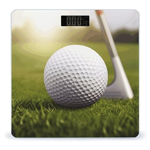 Sport Golf Ball Scale with LCD Precision Weighing Scales Sturdy Tempered Glass Weight Scales Easy-to-Read Anti-Slip Weight Digital Bathroom Scale for Daily