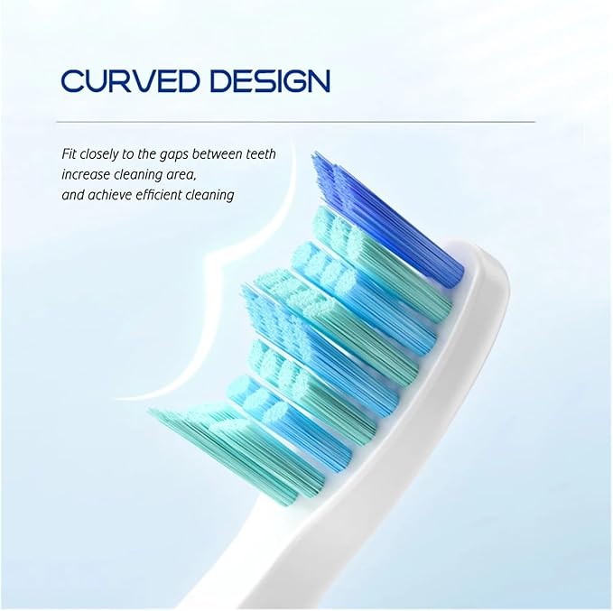 Replacement Brush Heads Compatible for Electric Toothbrushes E1-9/SG2303/SG575 Vacuum Packing(10white10black)