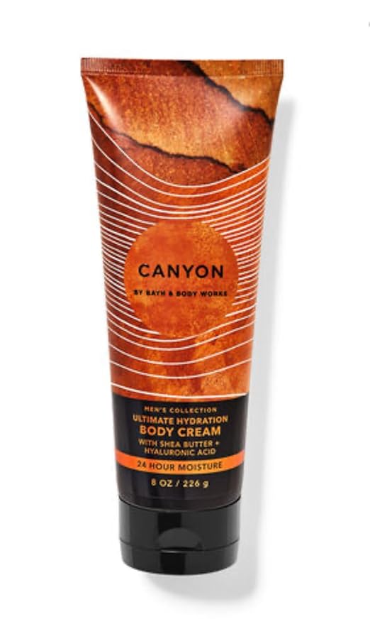 White Barn - Bath &amp Body Works - Men's Collection - 3 Piece Bundle - Spray - Body Cream - Shower Gel and Diamond Soap Soap (Canyon) Beige