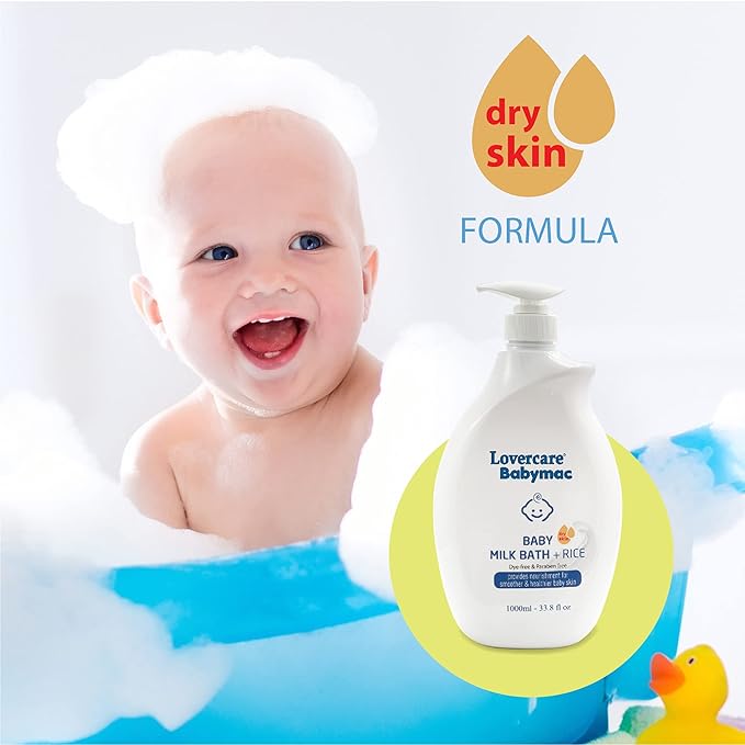 Lover's Care Combo Goat Milk Moisturizing Body Wash Shower Cream Avocado 40.7 fl oz (1200ml) &amp Lovercare Babymac Baby Milk Bath + Rice 33.8 fl oz (1000ml)