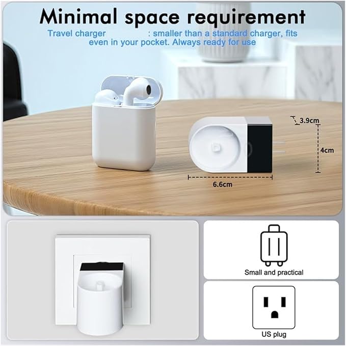 Compatible for Oral B Toothbrush Charger Replacement Fits Pro 300/400/500 Smart Series 2-in-1 Cordless/Wall Base IPX7 Waterproof(White R)