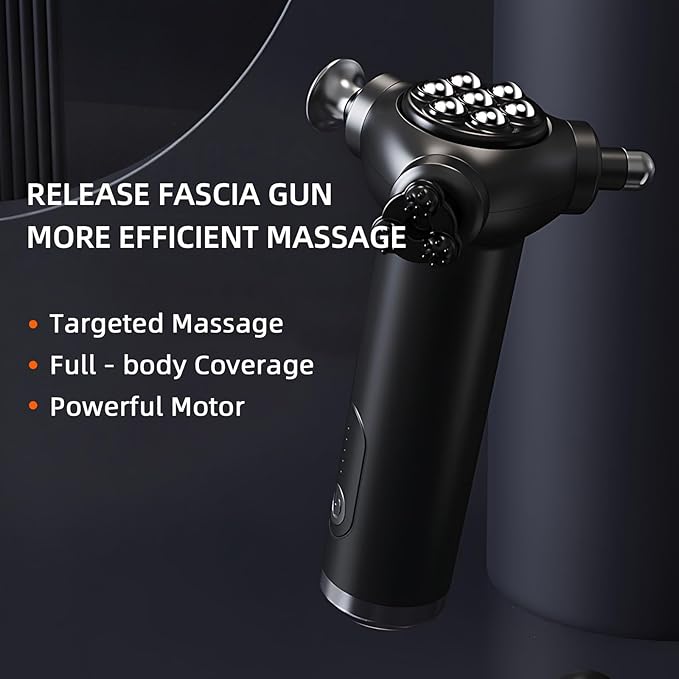 Fast Release Therapy Massager 2025 New - Handheld Deep Tissue Massage Gun 360° Rotating Bead 5 Speed Vibrating Muscle Massager for Full Body Relief Trigger Point Therapy Tool Portable