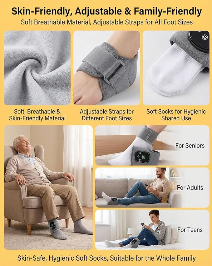 Try Massage ProTriple Therapy Foot MassagerAnkle Renew Spa Bath Cordless Electric Heated with 5 Heat &amp 3 Vibration for Pain Relief Relaxation Neuropathy Home Office Family Ideal Gift (2)