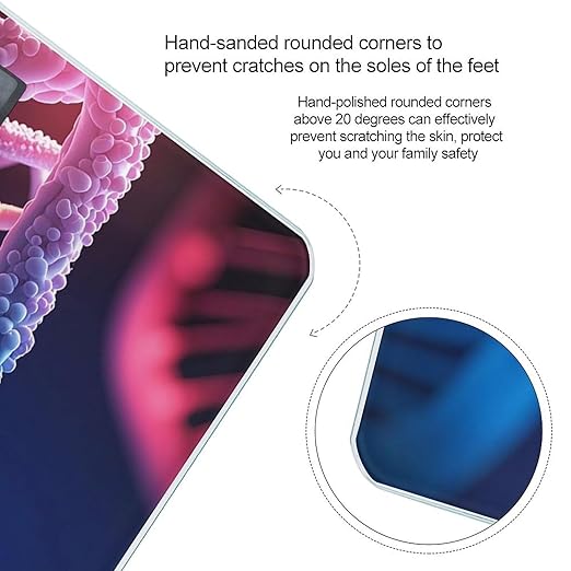 DNA Genetic Helix Scale for Body Weight Accurate Digital Bathroom Scale Toughened Glass High Precision Scales Smart Weight Scales with Large LCD Backlight Display Weighing Machine