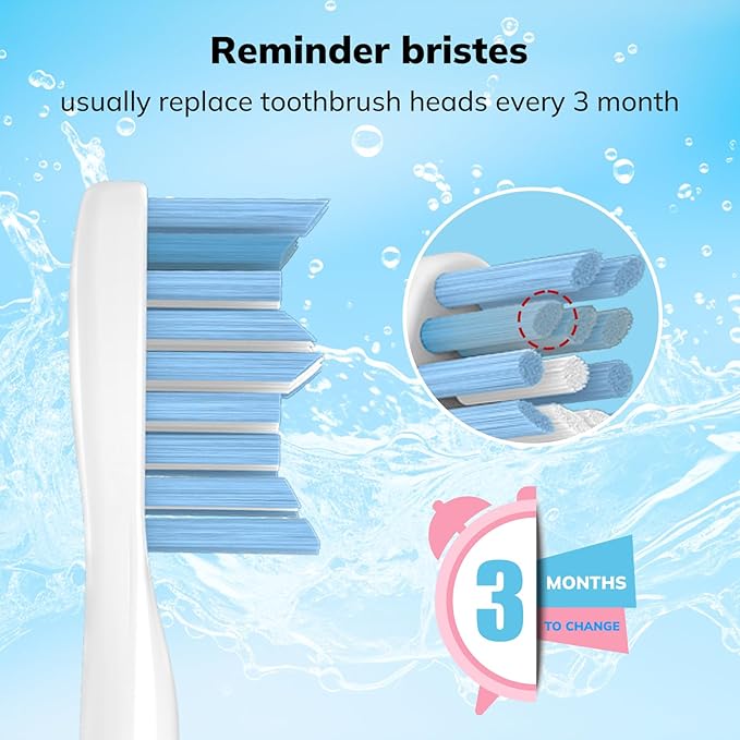 Replacement Toothbrush Heads for Philips Sonicare E-Series Essence Xtreme Elite Advance and CleanCare Screw-On Toothbrush Handles6 Pack Soft Dupont Bristles Electric Toothbrush Replacement Heads