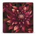 Wine Red Artistic Flower Weight Scale Large Bathroom Scales Digital Weight with Bright LED Display Non Slip Automatic Weighing Scale Fashion Weighing Machine for Body