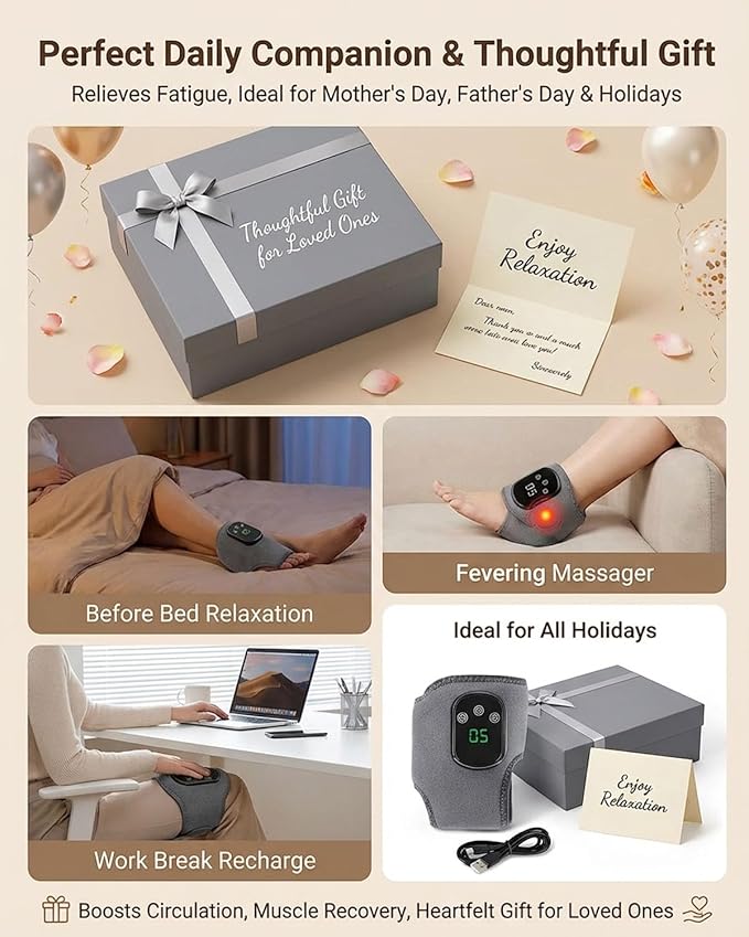 Try Massage ProTriple Therapy Foot MassagerAnkle Renew Spa Bath Cordless Electric Heated with 5 Heat &amp 3 Vibration for Pain Relief Relaxation Neuropathy Home Office Family Ideal Gift (1)