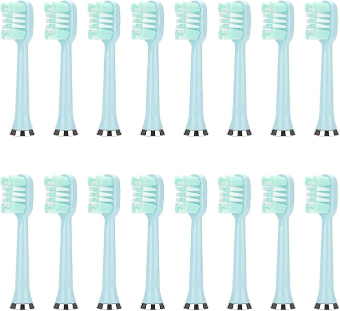M07 Electric Toothbrush Replacement HeadsCompatible for M07/M08/M07B/702/722(16pcs Blue)