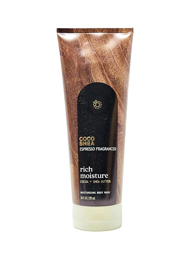 Bath and Body Moisturizing Body Wash with Shea Butter + Vitamin E (10 FL OZ / 295 ML Coco Shea Espresso Fragranced)