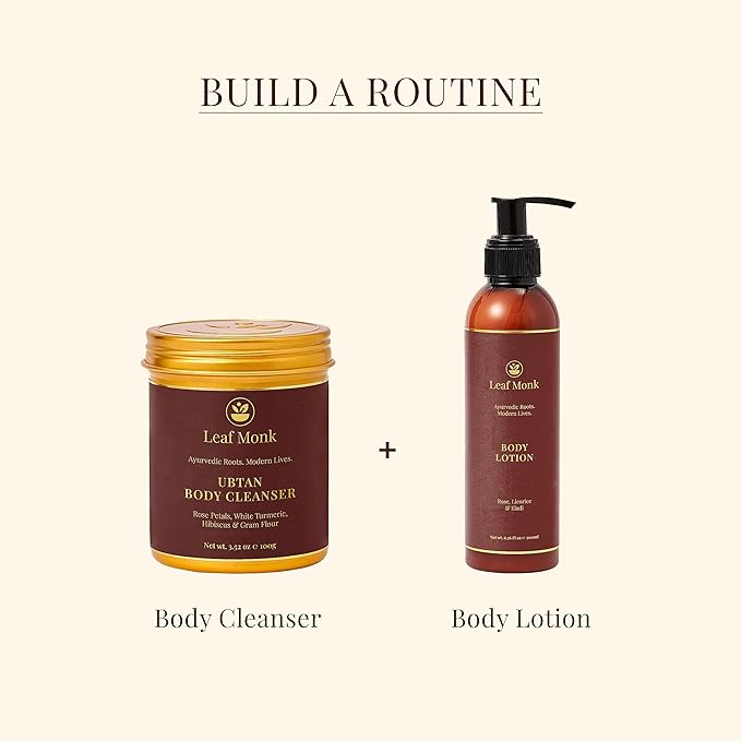 Ayurvedic Ubtan Body Cleanser with Gram Flour White Turmeric Hibiscus Rose | Men &amp Women- 100 GRAM