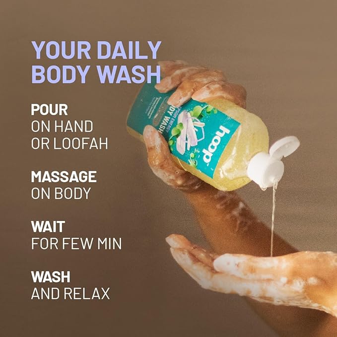 hoop Epsom Body Wash | Epsom Salt Infused Body Wash for Shower Hand &amp Foot Soak Workout Recovery Bath Salt Relaxation Skin Feet Lavender | 300 ml