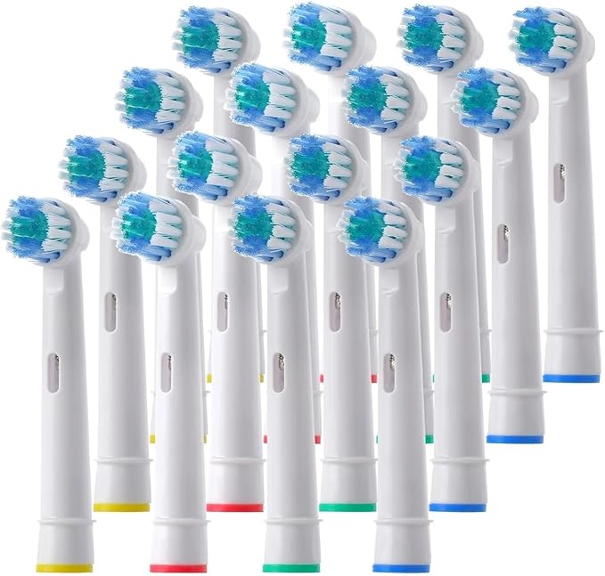 Electric Toothbrush Replacement Brush Heads Compatible For Oral Basic Cleaning -B Toothbrush Nozzle BristlesD100 D25 D30 D32 4739 3709 3744(17A-16Pcs)