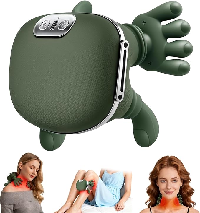 Shoulder &amp Neck Massager with Heat 4D Bionic Heated Neck Massager with Fingers Simulates a Real Palm Massage for Comfort 3 Intensity Levels + 2 Heat Settings Relax Muscle Tension
