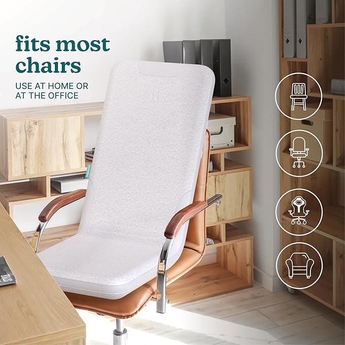 Homedics ShiatsuFlex Massage Cushion Advanced Shiatsu Therapy FlexTrack Technology Deep-Kneading for Pain Relief in Back Shoulders &amp Leg Muscles Soothing Heat Lightweight &amp Portable
