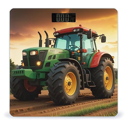Tractor Theme Smart Scale for Body Weight Accurate Bathroom Scale with LED Display Digital Weight Scales Weighing Machine High Precision Scales for Bath Home