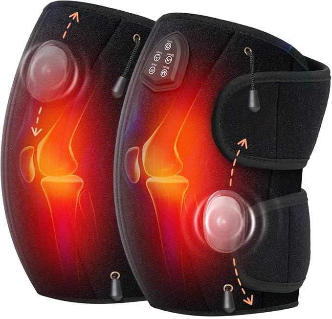 CooCoCo FSA Eligible Knee Massager with Adjustable Vibration Motor Knee Heating Pad for Pain Relief Knee Massager with Heat Heating Pad for Knee