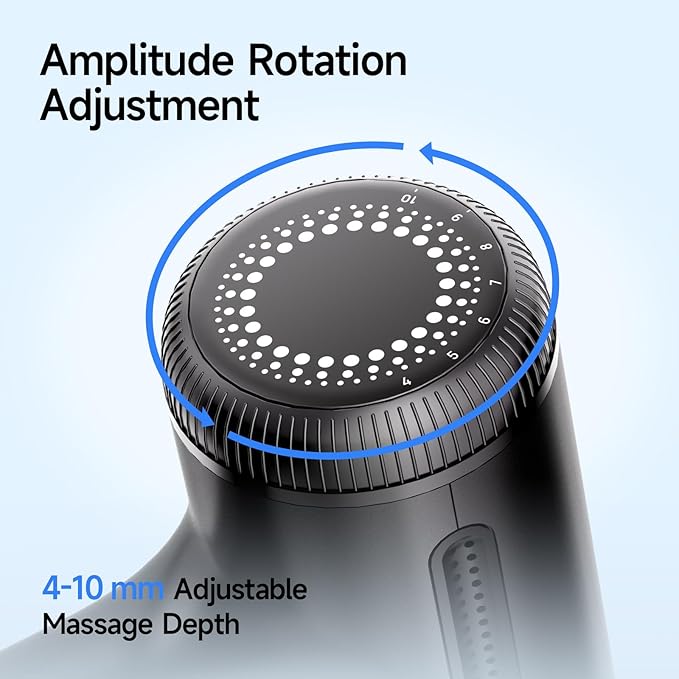Super Mini Massage Gun Deep Tissue Muscle Massager with Adjustable Amplitude Portable Handheld Percussion Massager Quiet for Home Gym &amp Travel Dark Gray